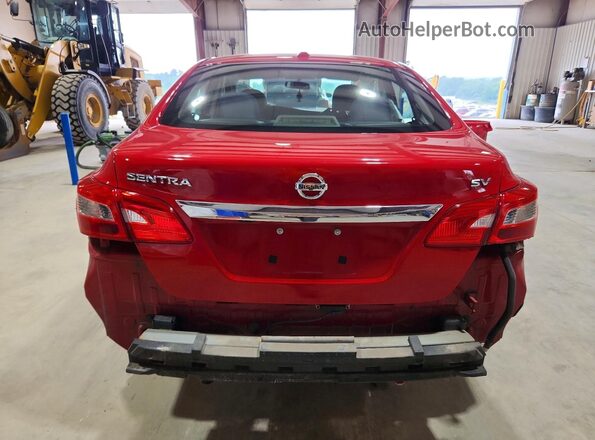 3N1AB7AP2KL610106 2019 NISSAN SENTRA Красный Вид сзади
