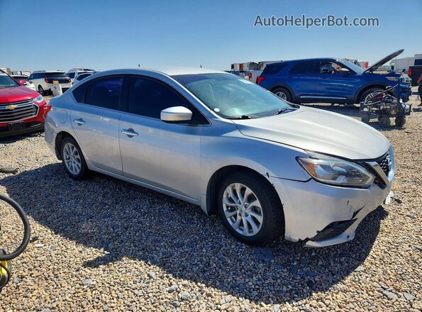 3N1AB7AP2KY202093 2019 NISSAN SENTRA Silver Delantero derecho