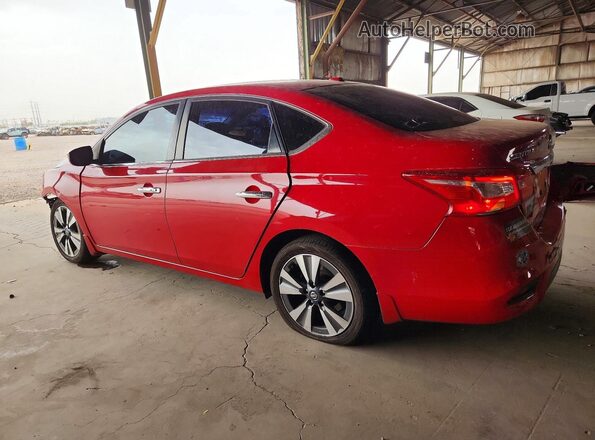 3N1AB7AP2KY203406 2019 NISSAN SENTRA Red Rear left