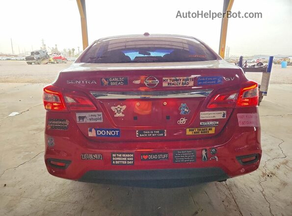 3N1AB7AP2KY203406 2019 NISSAN SENTRA Red Rear view