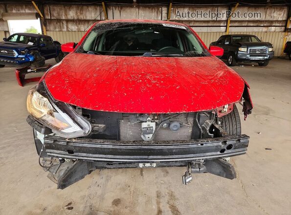 3N1AB7AP2KY203406 2019 NISSAN SENTRA Red Front view