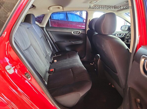 3N1AB7AP2KY203406 2019 NISSAN SENTRA Red Rear seats view