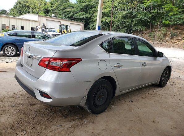 3N1AB7AP2KY209688 2019 NISSAN SENTRA Silver Trasero derecho