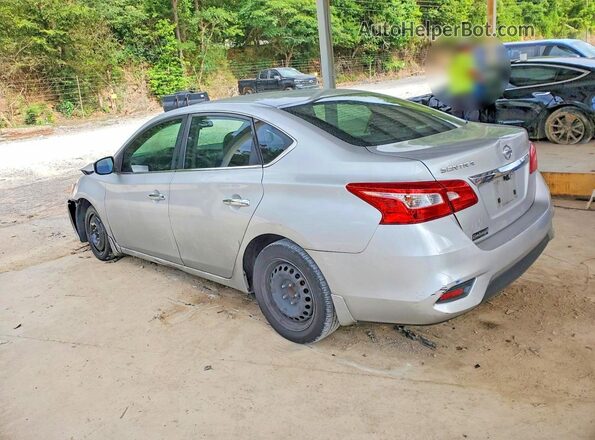 3N1AB7AP2KY209688 2019 NISSAN SENTRA Silver Trasero izquierdo