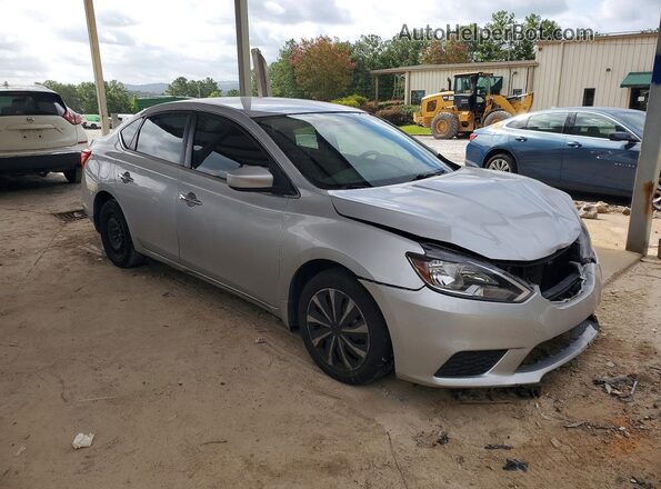 3N1AB7AP2KY209688 2019 NISSAN SENTRA Silver Delantero derecho