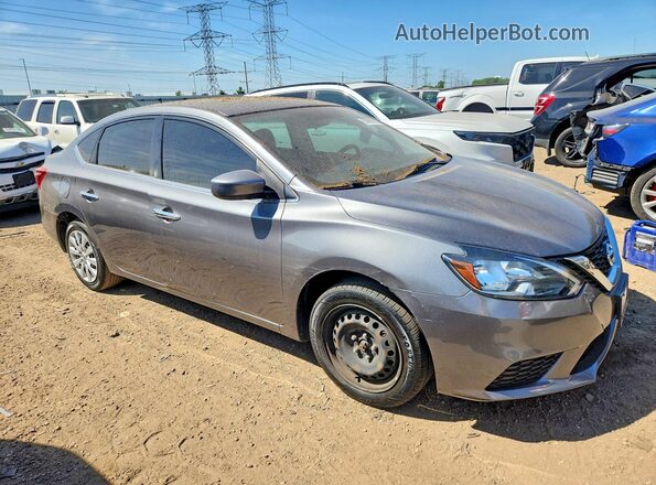 3N1AB7AP2KY221324 2019 NISSAN SENTRA Gray Przód prawy