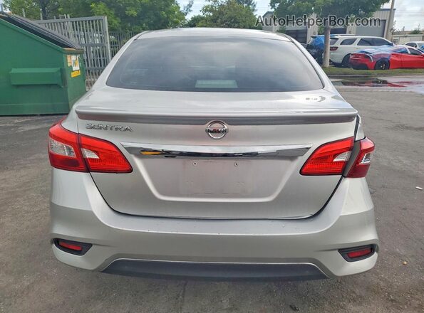 3N1AB7AP2KY245476 2019 NISSAN SENTRA Silver Հետևի տեսք
