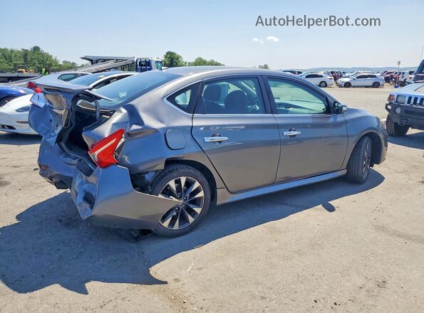 3N1AB7AP2KY258549 2019 NISSAN SENTRA Gray Trasero derecho