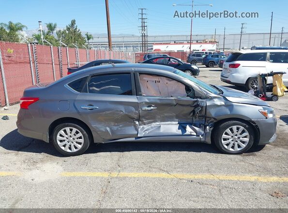 3N1AB7AP2KY259281 2019 NISSAN SENTRA Gray უკანა სალონის ხედი