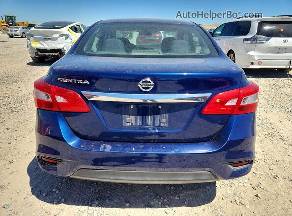 3N1AB7AP2KY259958 2019 NISSAN SENTRA Blue უკანა ხედი