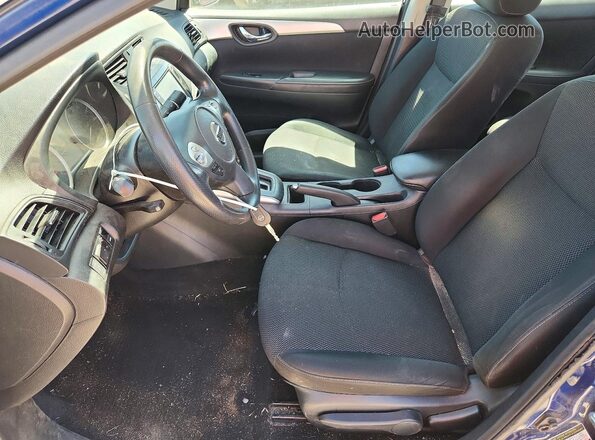3N1AB7AP2KY259958 2019 NISSAN SENTRA Blue წინა სალონის ხედი