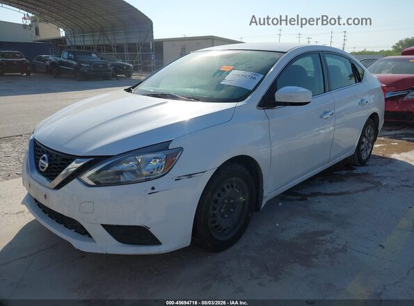 3N1AB7AP2KY276226 2019 NISSAN SENTRA Белый Передняя левая четверть
