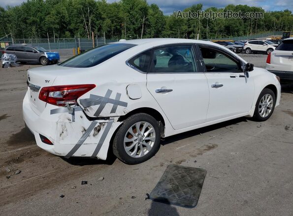 3N1AB7AP2KY306146 2019 NISSAN SENTRA Белый Задняя правая четверть