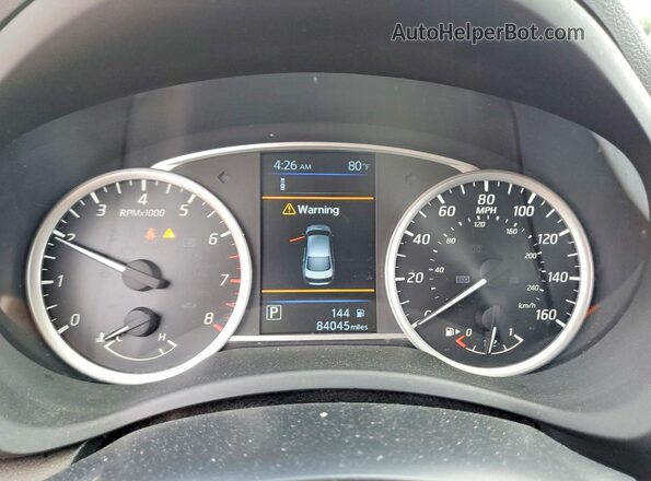 3N1AB7AP2KY306146 2019 NISSAN SENTRA Белый Вид щитка приборов