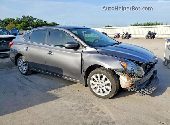 3N1AB7AP2KY327143 2019 NISSAN SENTRA Gray Передня права чверть