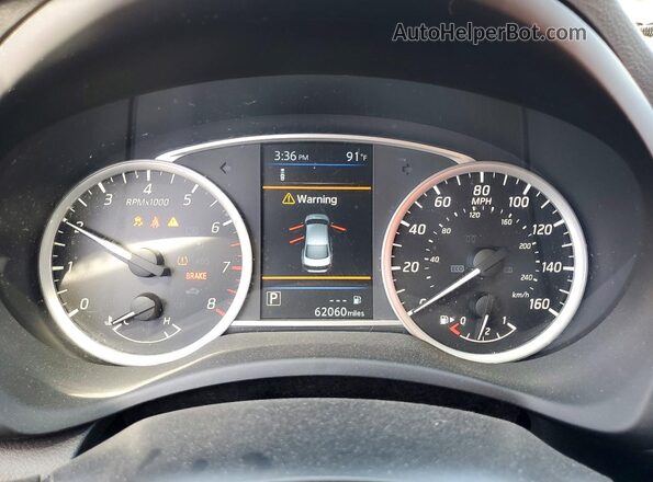 3N1AB7AP2KY331029 2019 NISSAN SENTRA White Вид щитка приладів