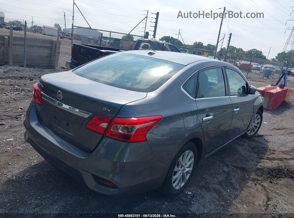 3N1AB7AP2KY340877 2019 NISSAN SENTRA Серый Задняя правая четверть