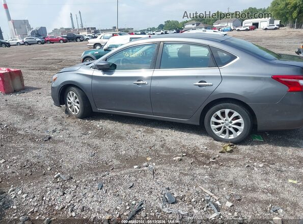 3N1AB7AP2KY340877 2019 NISSAN SENTRA Серый Панорамный вид салона 360°