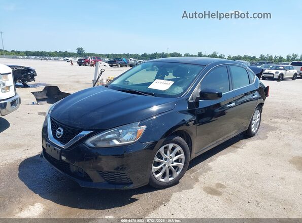 3N1AB7AP2KY370591 2019 NISSAN SENTRA Black Передня ліва чверть