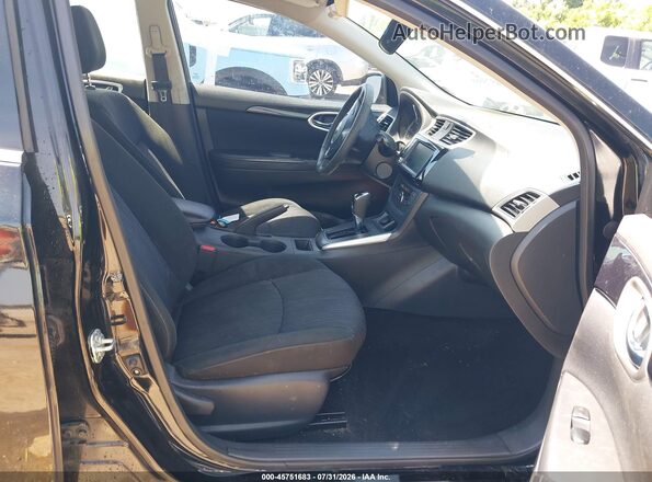 3N1AB7AP2KY370591 2019 NISSAN SENTRA Black Вид салону спереду
