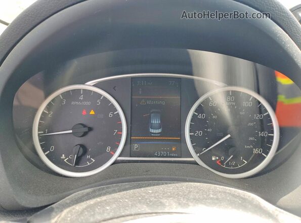 3N1AB7AP2KY447069 2019 NISSAN SENTRA White Widok zestawu wskaźników