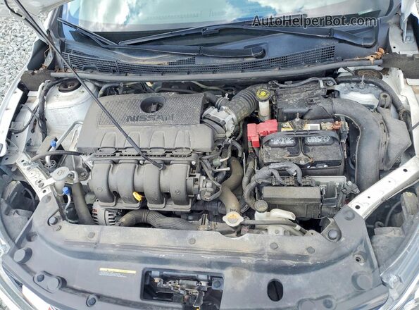 3N1AB7AP2KY447069 2019 NISSAN SENTRA White Widok wnętrza z tyłu