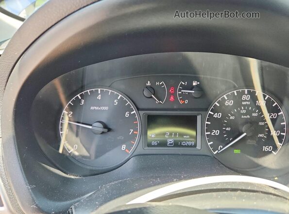 3N1AB7AP3HY236844 2017 NISSAN SENTRA Синий Вид щитка приборов