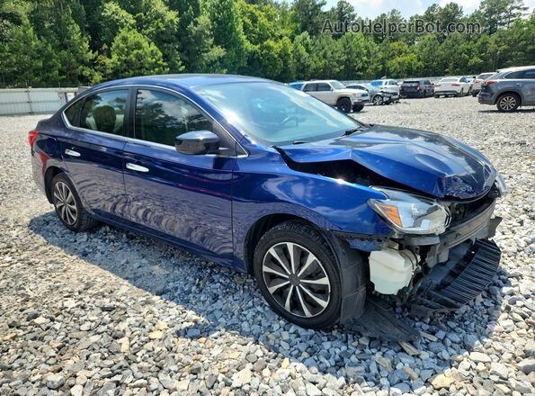 3N1AB7AP3HY236844 2017 NISSAN SENTRA Синий Передняя правая четверть