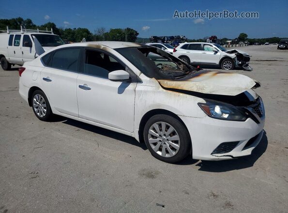 3N1AB7AP3HY293528 2017 NISSAN SENTRA Белый Передняя правая четверть