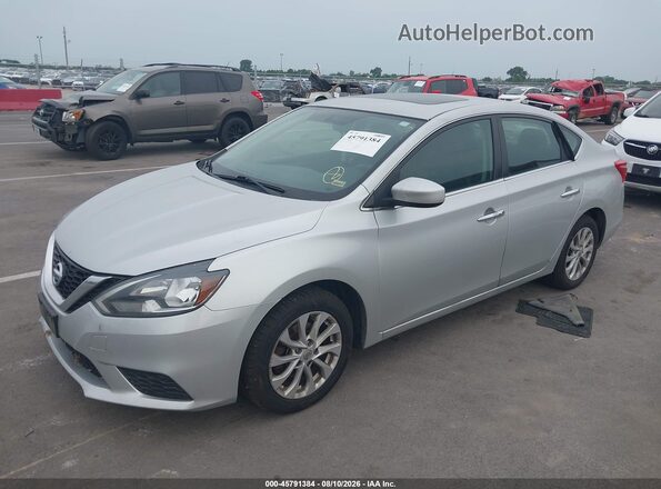 3N1AB7AP3HY325605 2017 NISSAN SENTRA Серебряный Передняя левая четверть