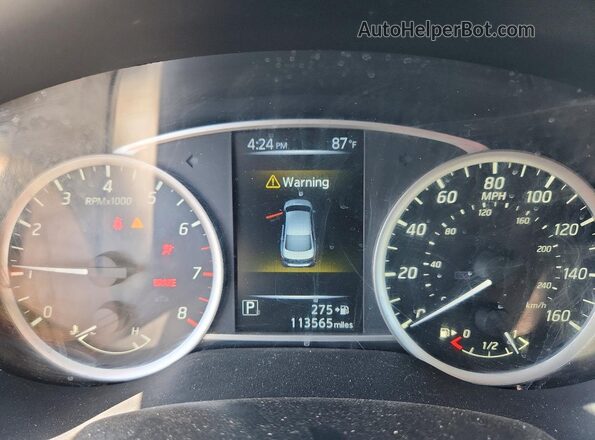 3N1AB7AP3HY344848 2017 NISSAN SENTRA Silver Вид щитка приладів
