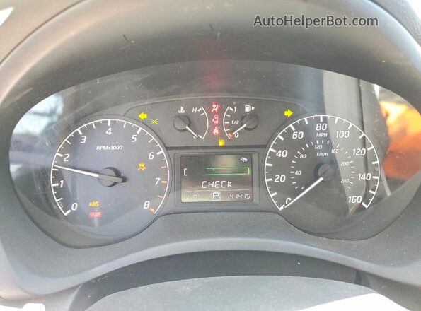 3N1AB7AP3HY380393 2017 NISSAN SENTRA Серебряный Вид щитка приборов