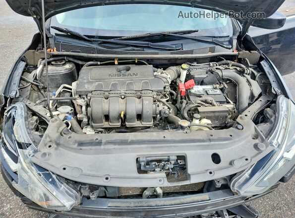 3N1AB7AP3HY387425 2017 NISSAN SENTRA Black უკანა სალონის ხედი
