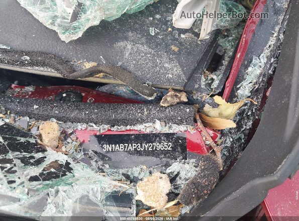 3N1AB7AP3JY279652 2018 NISSAN SENTRA Red Շարժիչի բաժամունքի տեսք