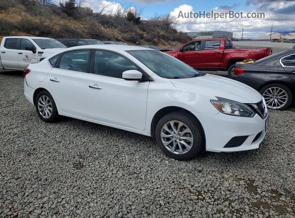 3N1AB7AP3KL622605 2019 NISSAN SENTRA Белый Передняя правая четверть