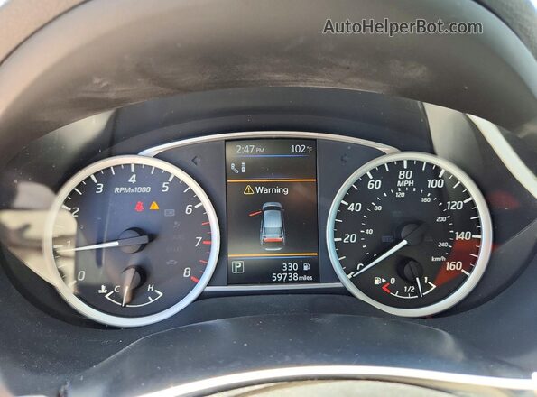 3N1AB7AP3KY205018 2019 NISSAN SENTRA White Widok zestawu wskaźników