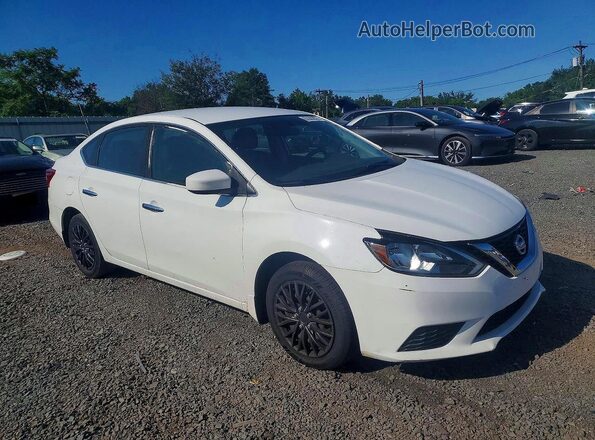 3N1AB7AP3KY219212 2019 NISSAN SENTRA White Przód prawy