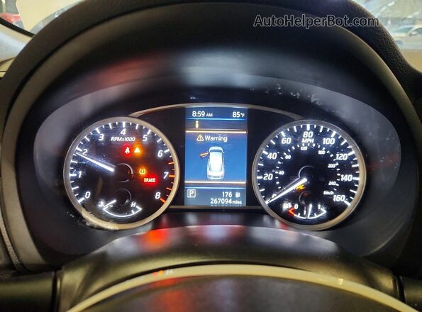 3N1AB7AP3KY244000 2019 NISSAN SENTRA Белый Вид щитка приборов