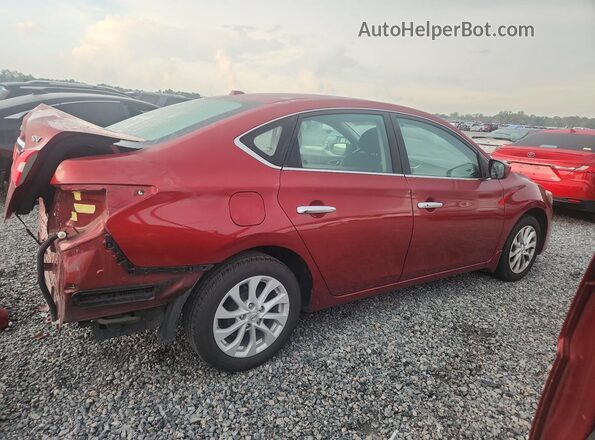 3N1AB7AP3KY252887 2019 NISSAN SENTRA Maroon Trasero derecho