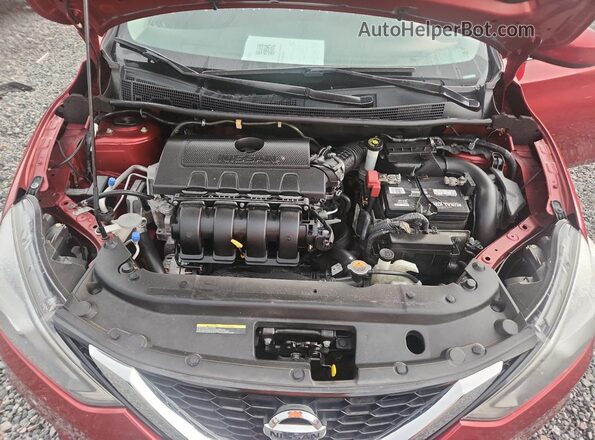 3N1AB7AP3KY252887 2019 NISSAN SENTRA Maroon Vista interior trasera