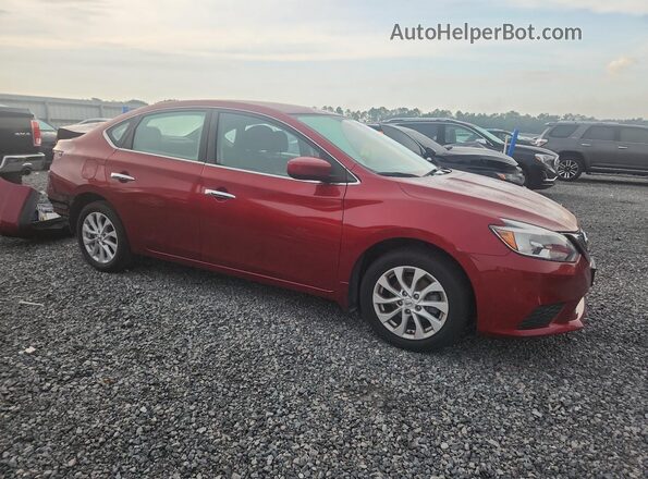 3N1AB7AP3KY252887 2019 NISSAN SENTRA Maroon Delantero derecho