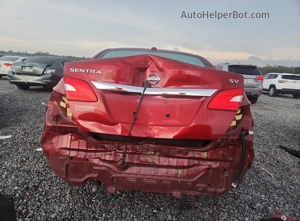 3N1AB7AP3KY252887 2019 NISSAN SENTRA Maroon Vista trasera