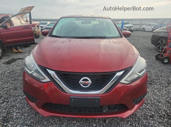 3N1AB7AP3KY252887 2019 NISSAN SENTRA Maroon Vista frontal
