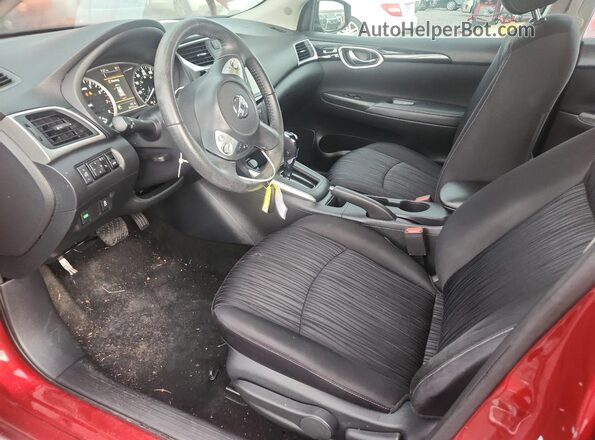 3N1AB7AP3KY252887 2019 NISSAN SENTRA Maroon Vista interior delantera