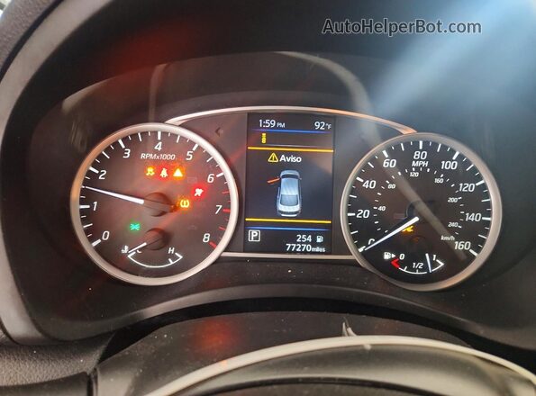 3N1AB7AP3KY274775 2019 NISSAN SENTRA Gray Instrument cluster view