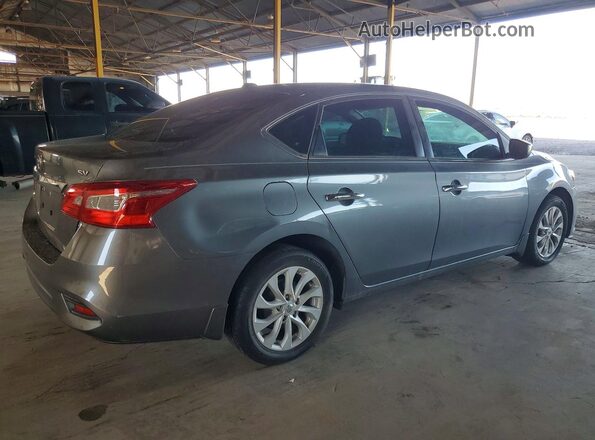 3N1AB7AP3KY281287 2019 NISSAN SENTRA Серый Задняя правая четверть