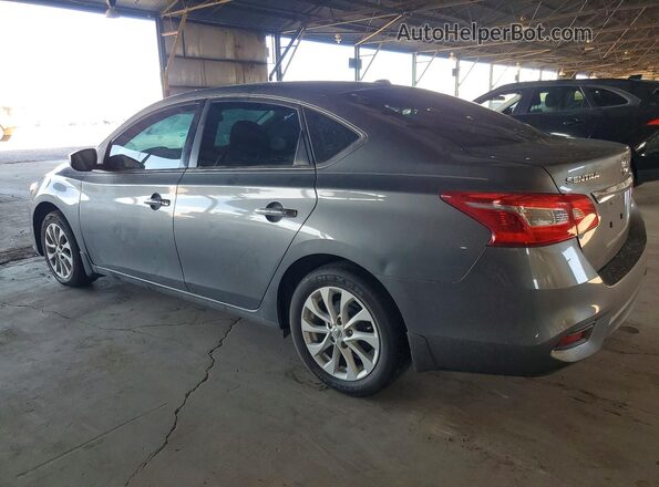 3N1AB7AP3KY281287 2019 NISSAN SENTRA Серый Задняя левая четверть