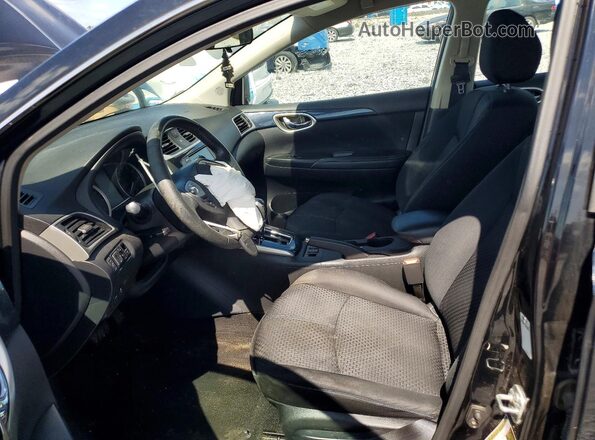 3N1AB7AP3KY297652 2019 NISSAN SENTRA Black Widok wnętrza z przodu