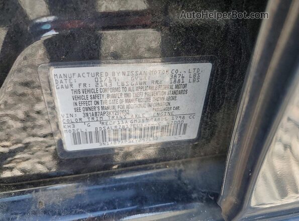 3N1AB7AP3KY297652 2019 NISSAN SENTRA Black Widok komory silnika