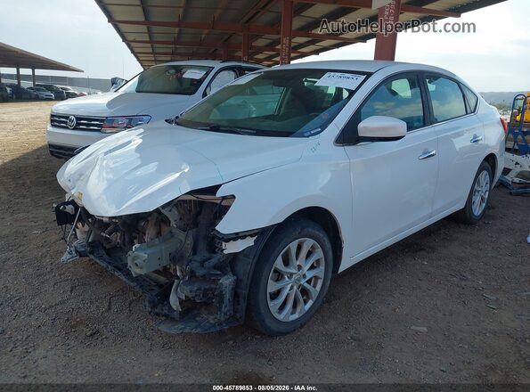3N1AB7AP3KY378361 2019 NISSAN SENTRA White Vista tres cuartos delantera izquierda